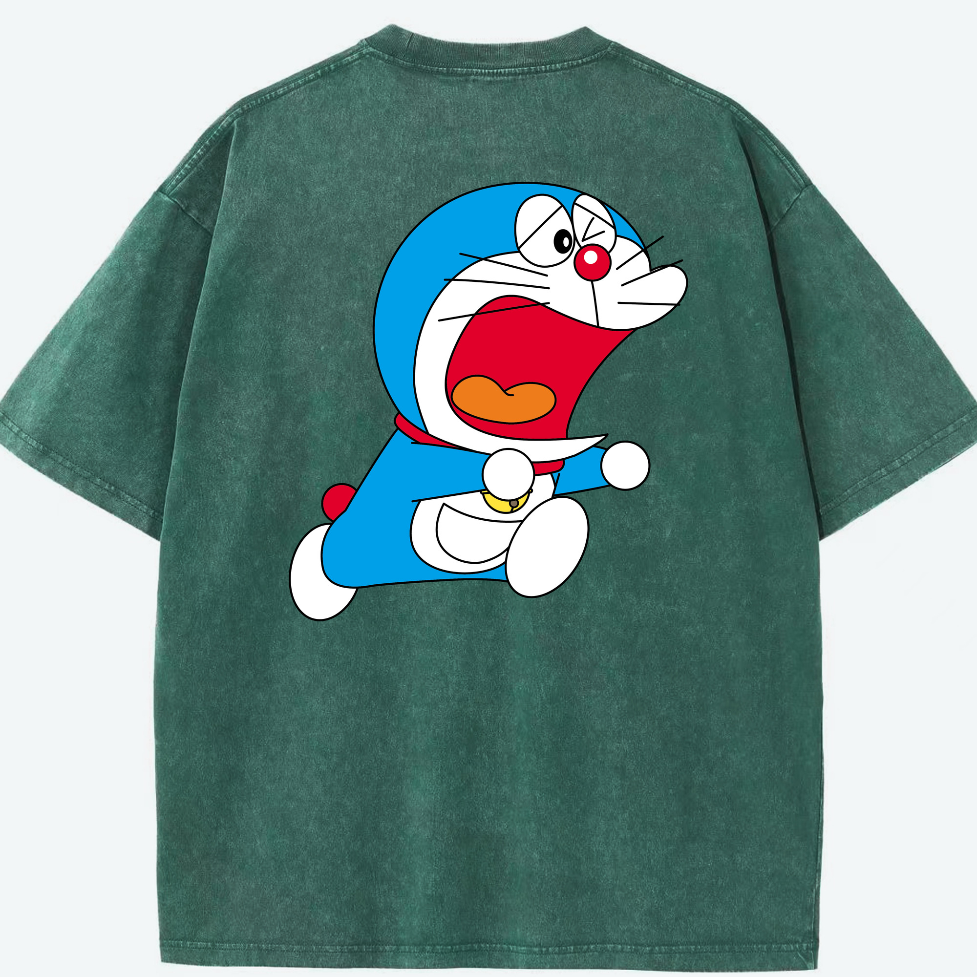 （画像用） ドラえもん Doraemon 綿100% ヴィンテージ風 半袖Tシャツ（背面プリント）